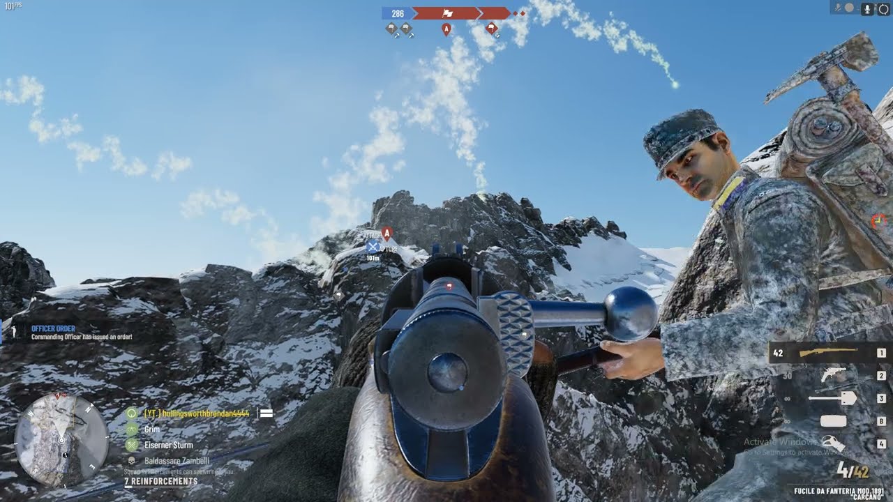 Isonzo40/1 part1pc against players and bots using the 1891carcano on marmolada kingdom of italy.