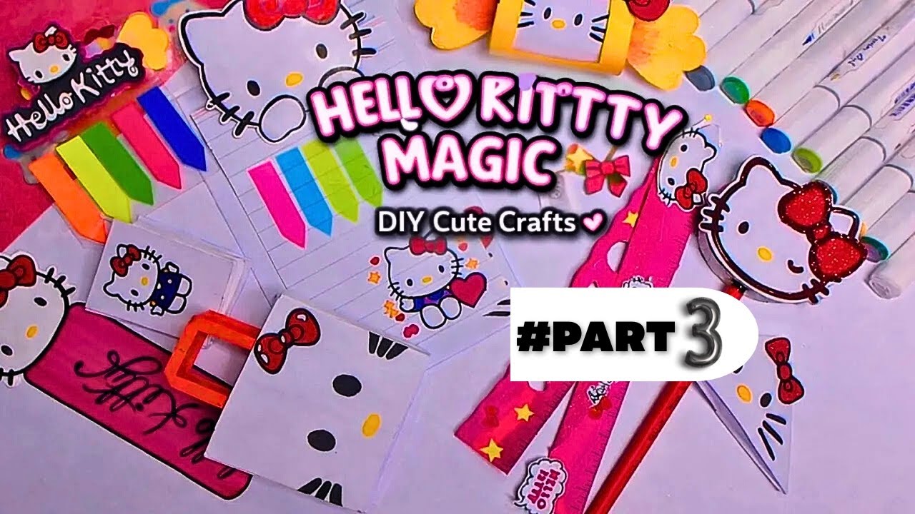 Cute Hello Kitty Stationery DIY Ideas You Must Try! 🐱🎀 | Part 3