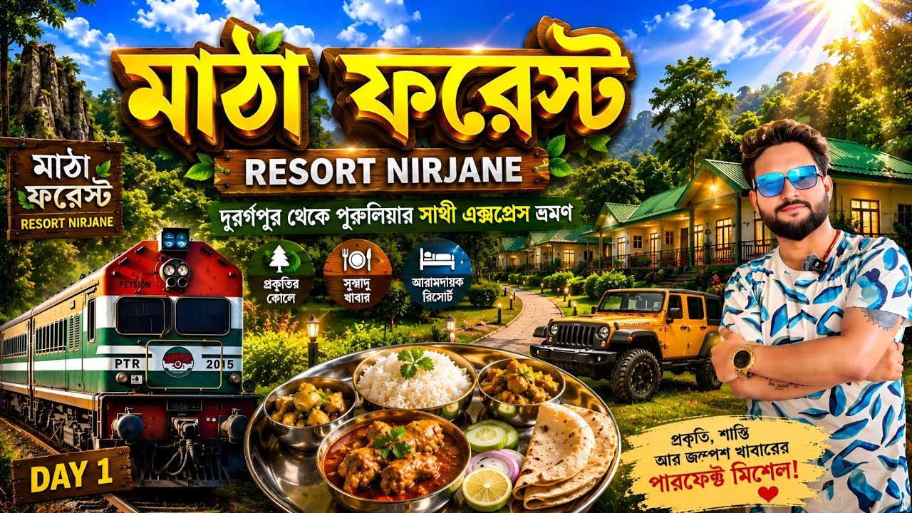 Durgapur to Purulia by Satabdi Express | Matha Forest Stay 🌳 Resort Nirjane | Food & Nature | 