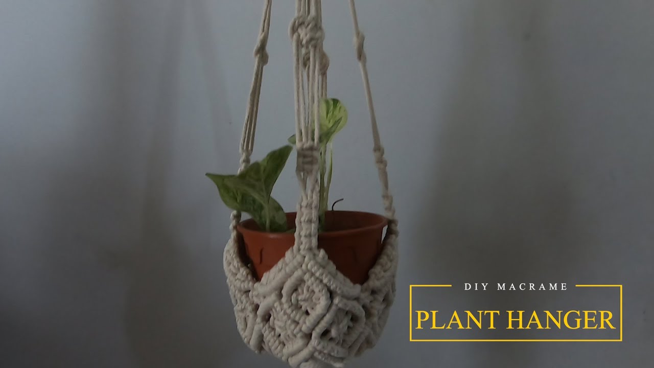 DIY Macrame Plant Hanger | Tutorial Macrame Plant Hanger | Hanging Plant Cover