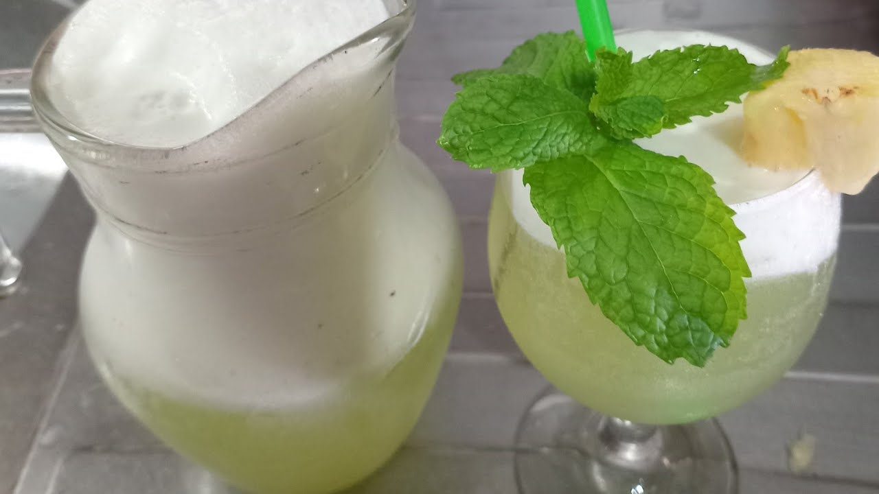 Como fazer suco natural de abacaxi com hortelã 