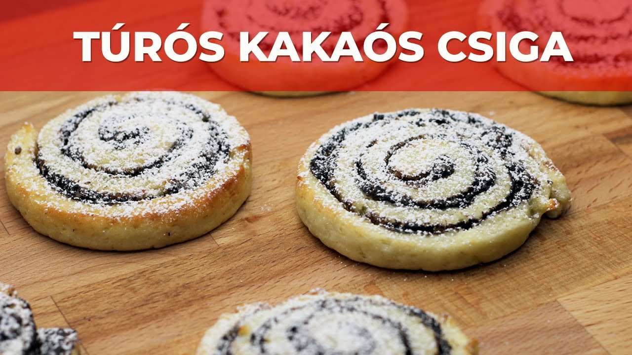 Túrós kakaós csiga recept