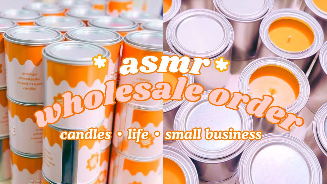 small candle business diary vlog // ASMR paint can candles wholesale order *no talking past intro*