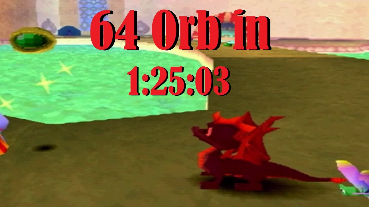 Spyro 2 64 Orb Speedrun in 1:25:03