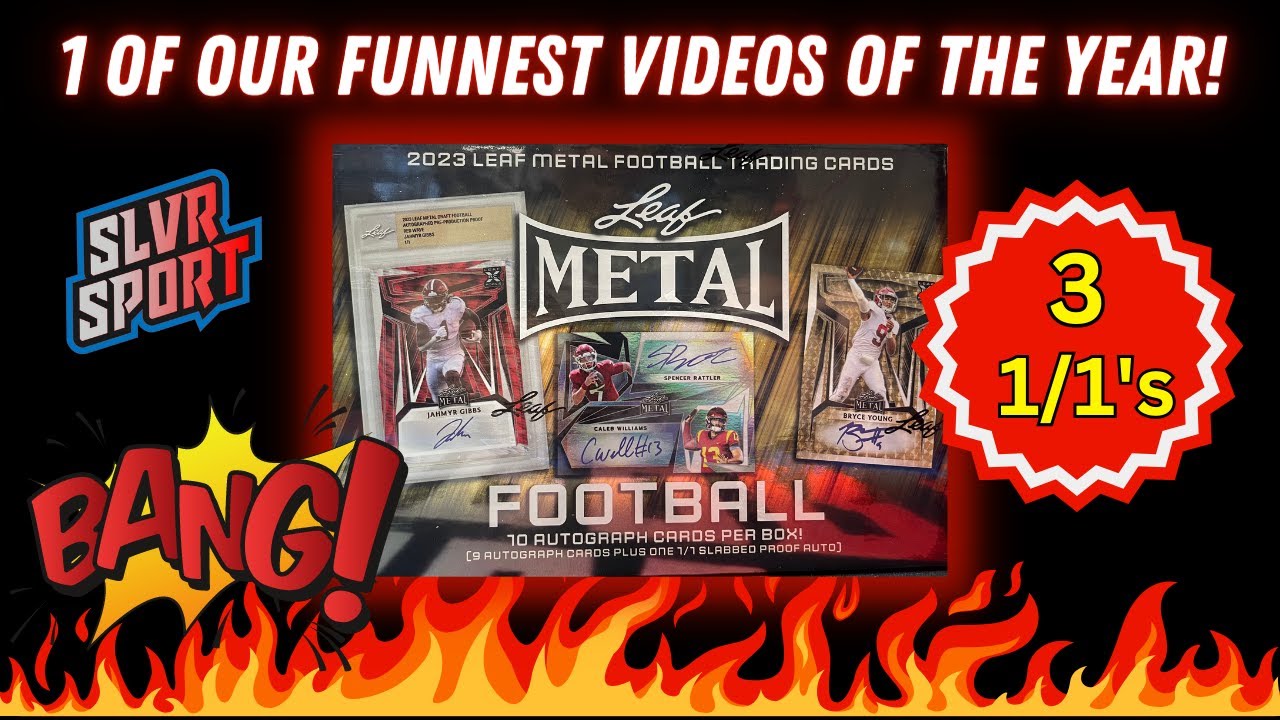 💥3 ONE OF ONE AUTOS!💥 2023 Leaf Metal Football Jumbo Hobby Box - 🔥10 AUTOGRAPH CARDS!🔥