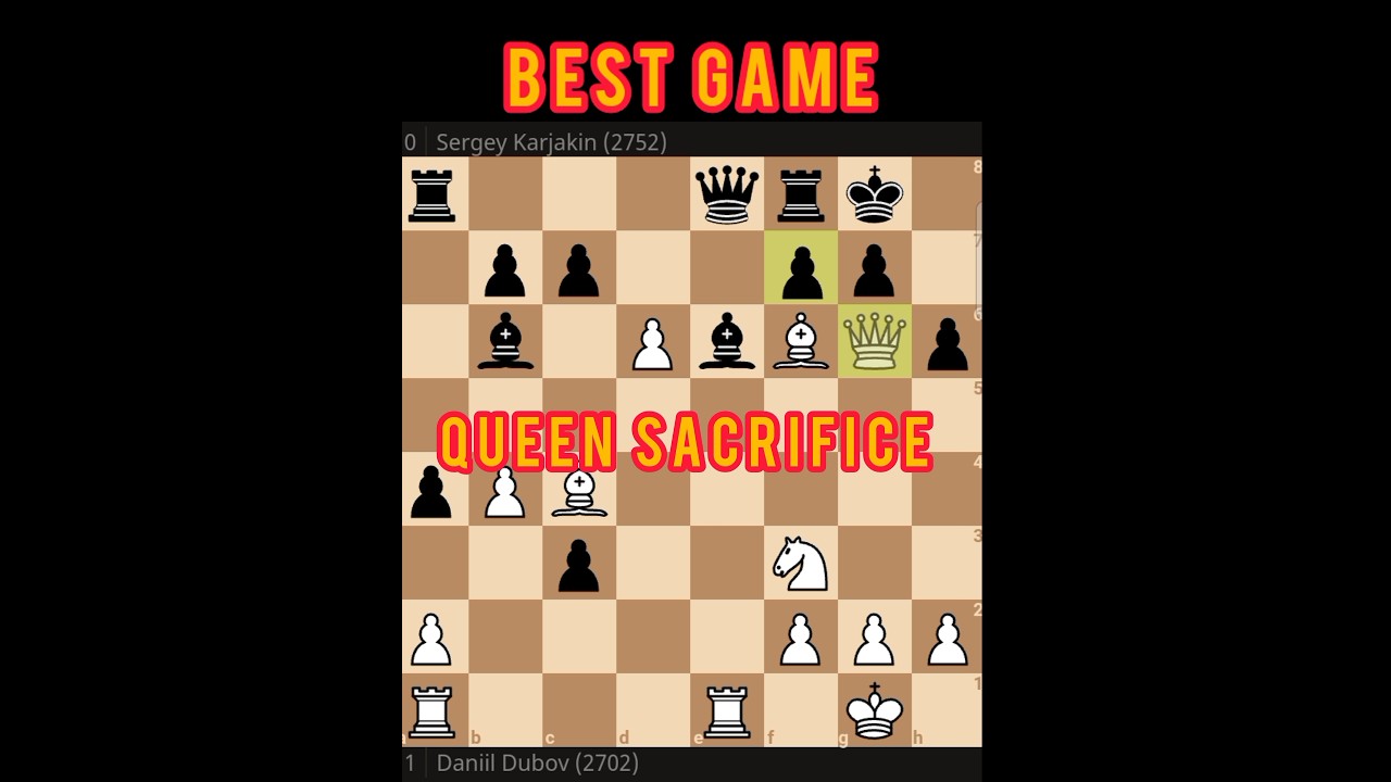 Best Game Dubov vs karjakin #shorts #chess