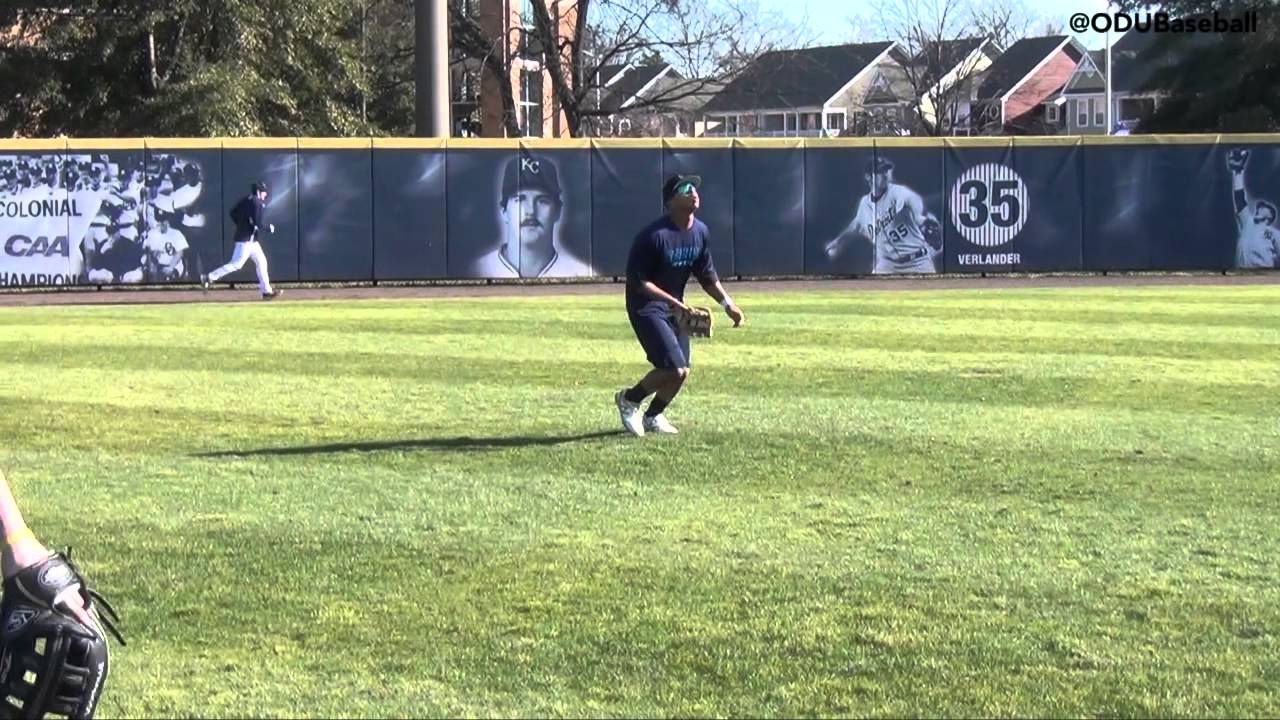 ODU Baseball Drills - Outfield Fungoman