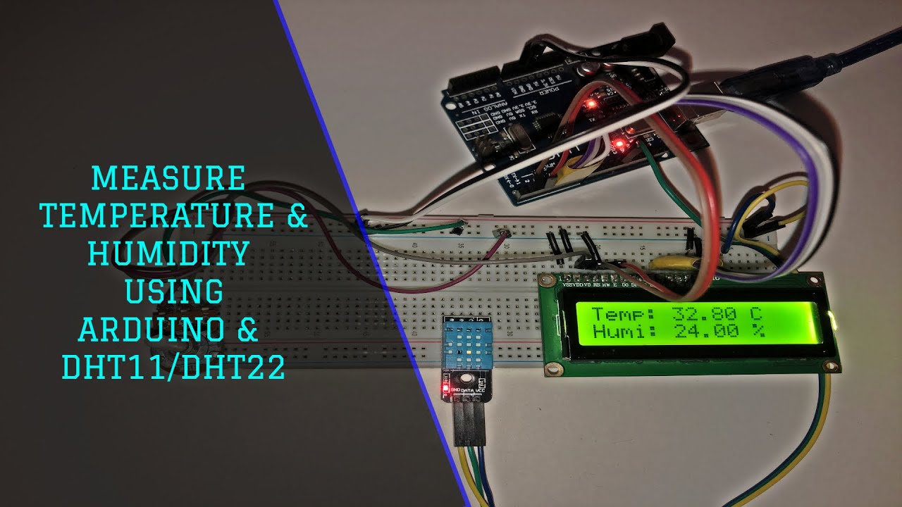 How to Measure Temperature and Humidity using DHT11 / DHT22 and Arduino | Arduino | Techtronic Harsh