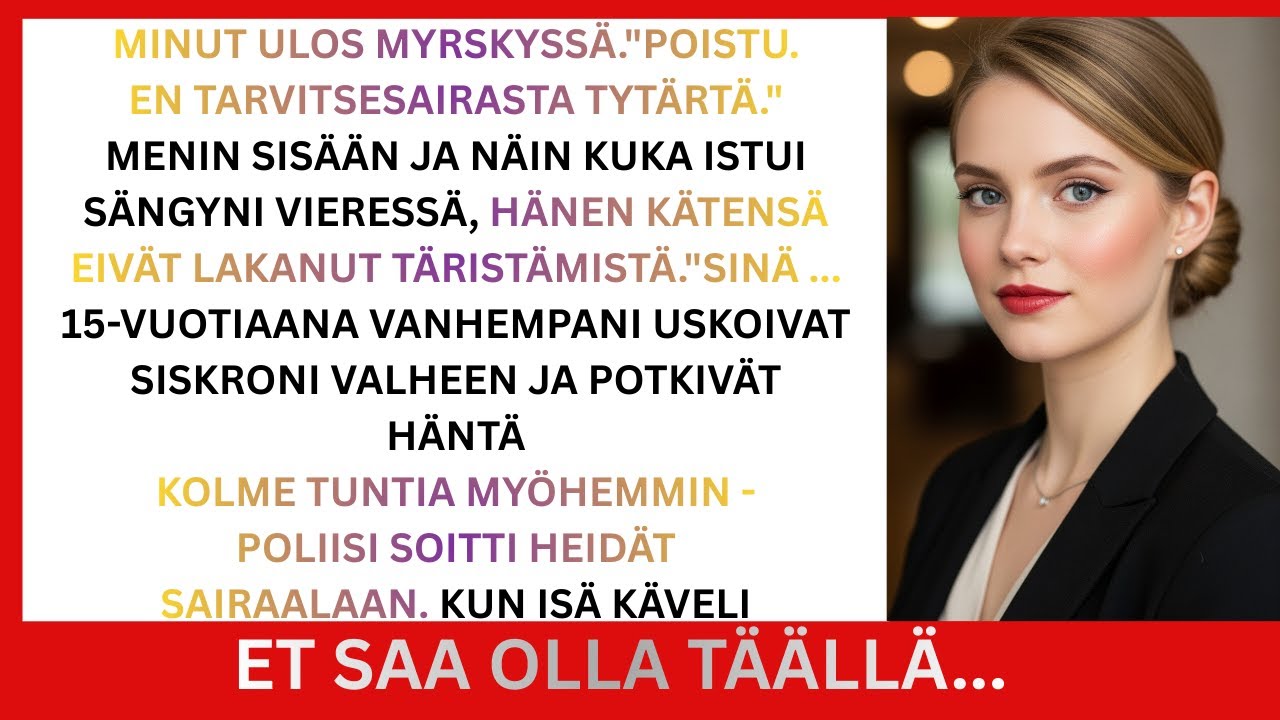 15-vuotiaana vanhempani hylkäsivät minut myrskyyn valheen vuoksi – isä vapisi nähden pelastajan