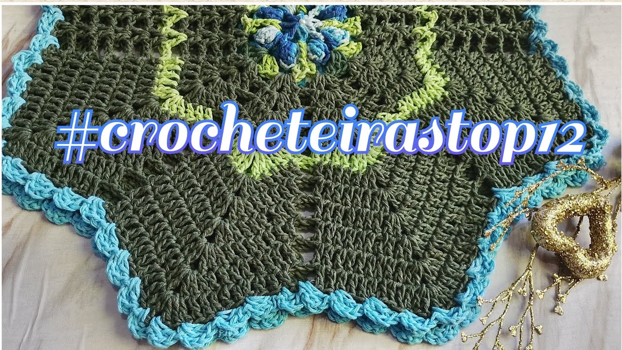 #crocheteirastop12 Tapete Sensação com base retrô modificada @elizangelawlcroches4151 