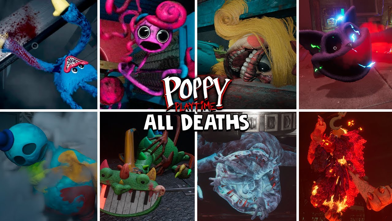 All Bosses Deaths Comparison - Poppy Playtime: Chapter 1,2,3,4