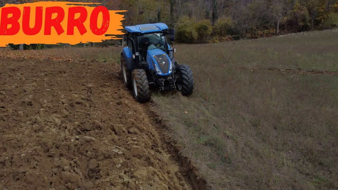 Aro tra il BURRO e le RADICI - New Holland t5 140 e aratro Sogema