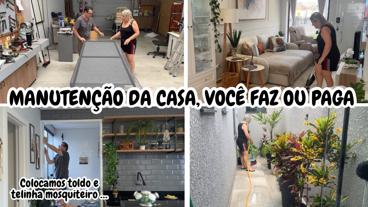 Telinha mosquiteira feita pelo marido/ Toldo ficou perfeito, Casa requer manutenção constante…