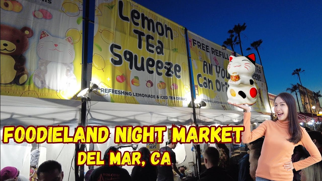 FoodieLand Night Market in Del Mar, California 2023!! - Day 2 [4K UHD]