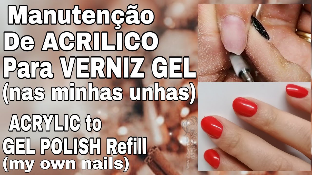 Como fazer manutenção de acrilico para verniz gel,devo tirar tudo?How to refill acryl to gel polish.