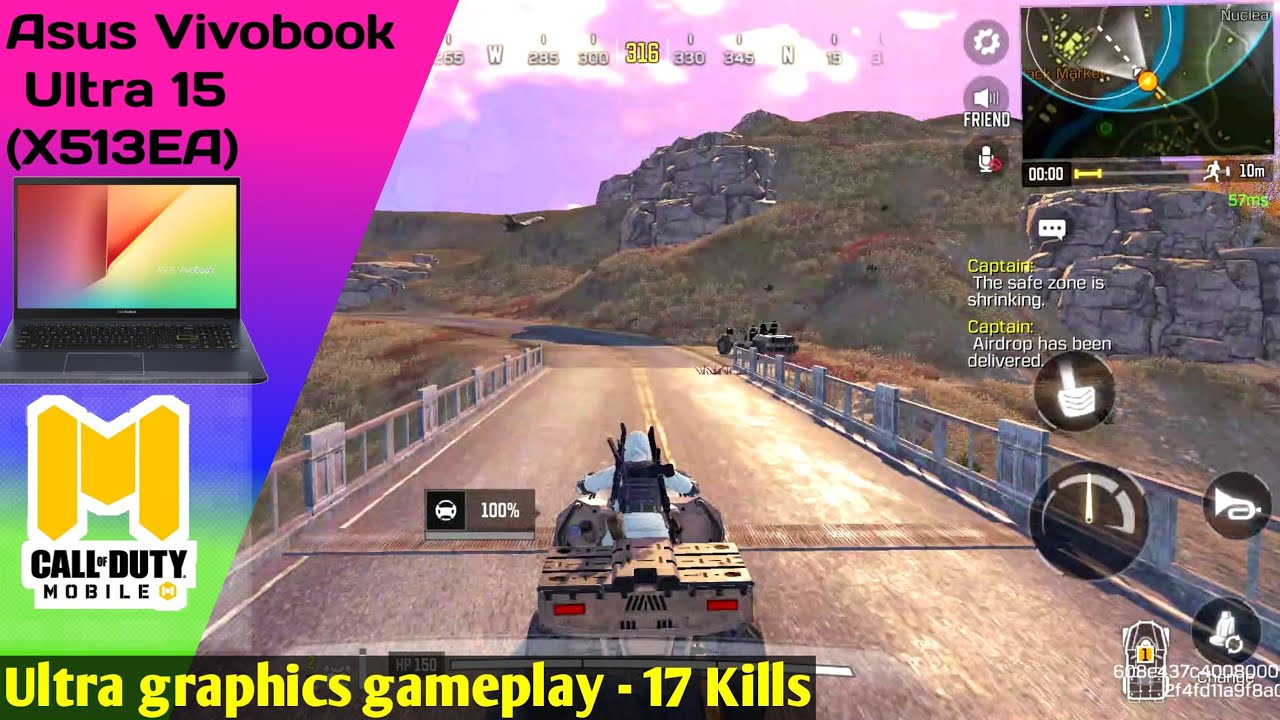 'Kill Chori' Call Of Duty Mobile : Battleground Gameplay On Asus Vivobook Ultra 15 (X513EA)