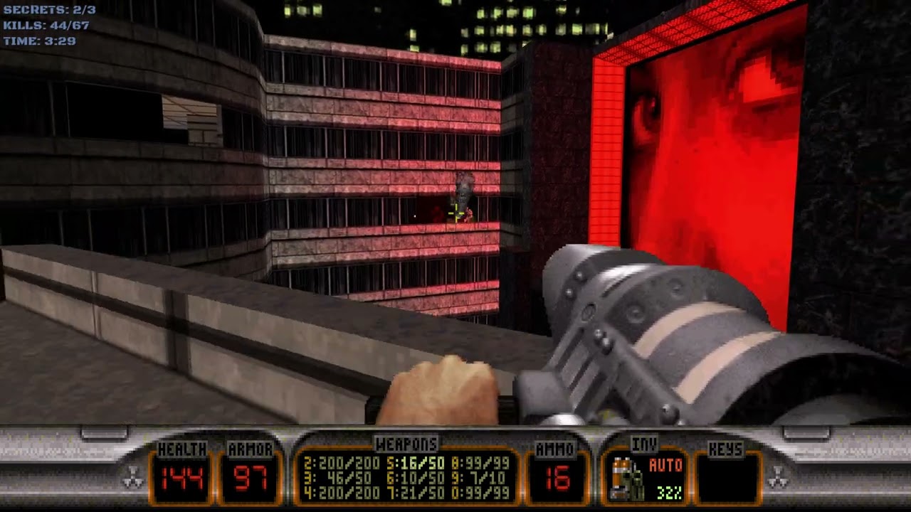 Duke Nukem 3D (20th Anniversary World Tour) - E3L4: L.A. Rumble [All Secrets]