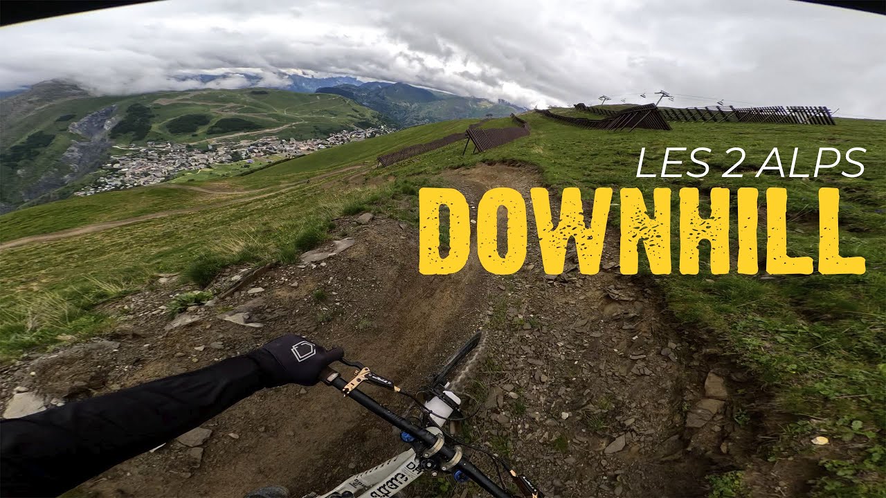 BAJADA COMPLETA EN LA PISTA DE DOWNHILL DE LES 2 ALPS - Francia