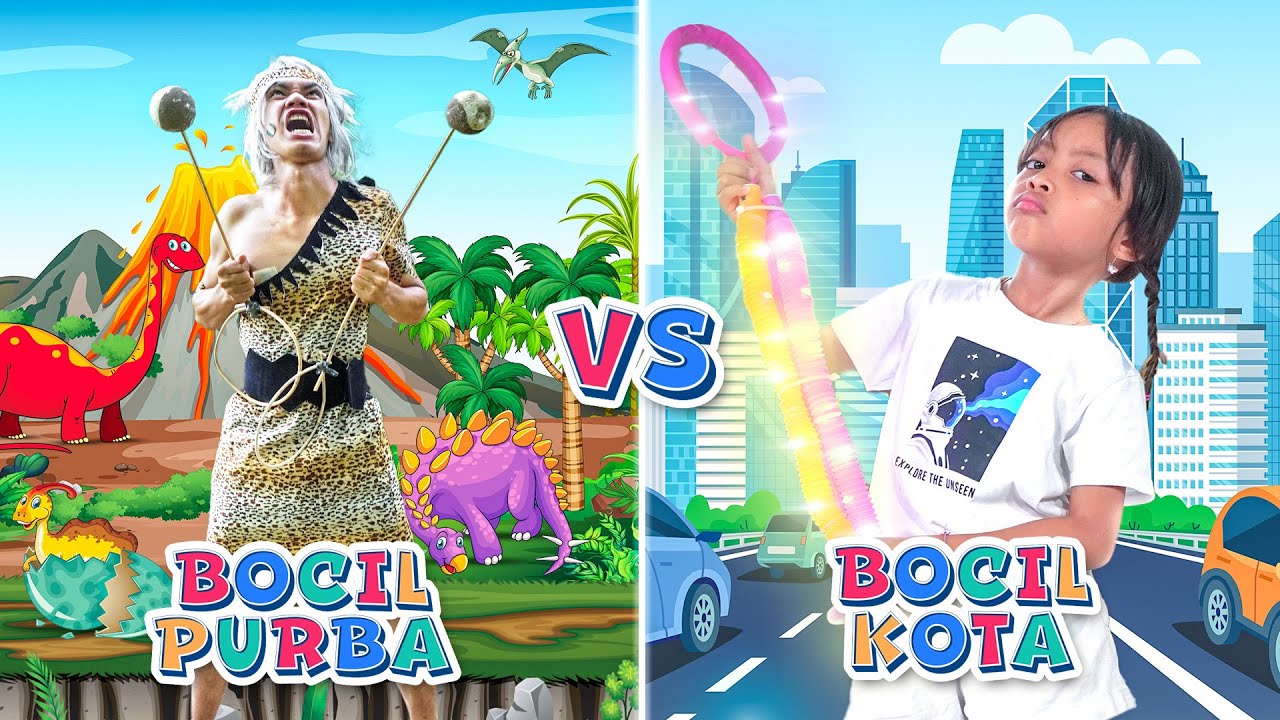 BOCIL KOTA VS BOCIL PURBA MAIN HULA HOOP KAKI VIRAL 😱 LEIKA VS TOMPEL MAIN LATTO LATTO RAKSASA