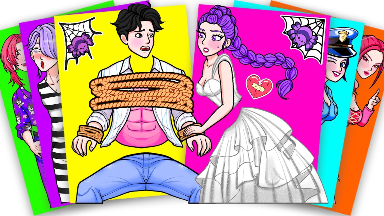 Huntrix Rumi RESCUE Jinu Saja From SPIDER - Kpop Demon Hunters Sticker Book | Paper DIY