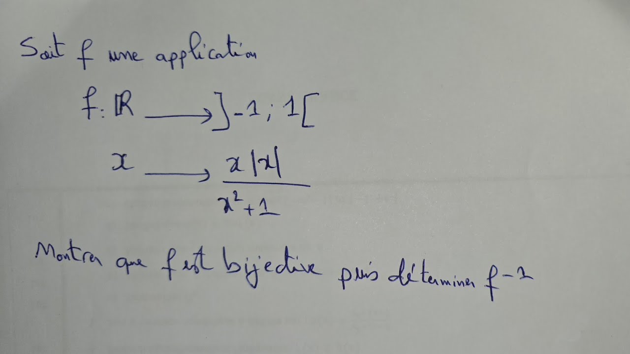 Les applications - bijective - contr&ocirc;le surveill&eacute; - 1bac SM