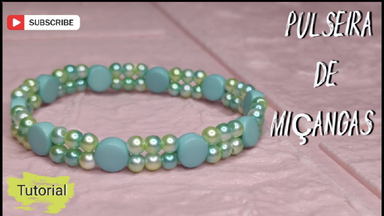 Pulseira de Miçangas🍀Como Fazer-Grace Oliveira