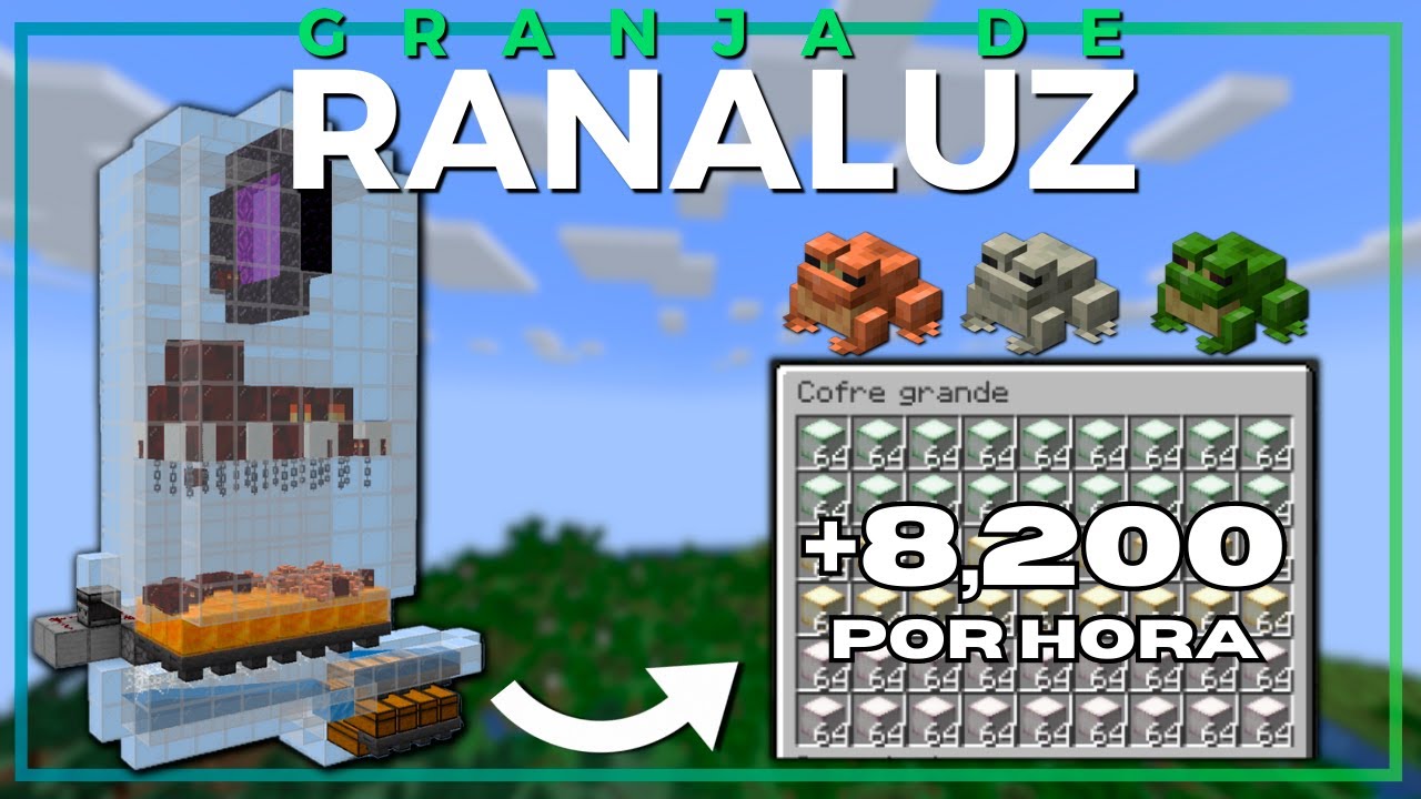 Minecraft Granja de Ranaluz *MUY f&aacute;cil y Ampliable* |1.19 - 1.20.1+|