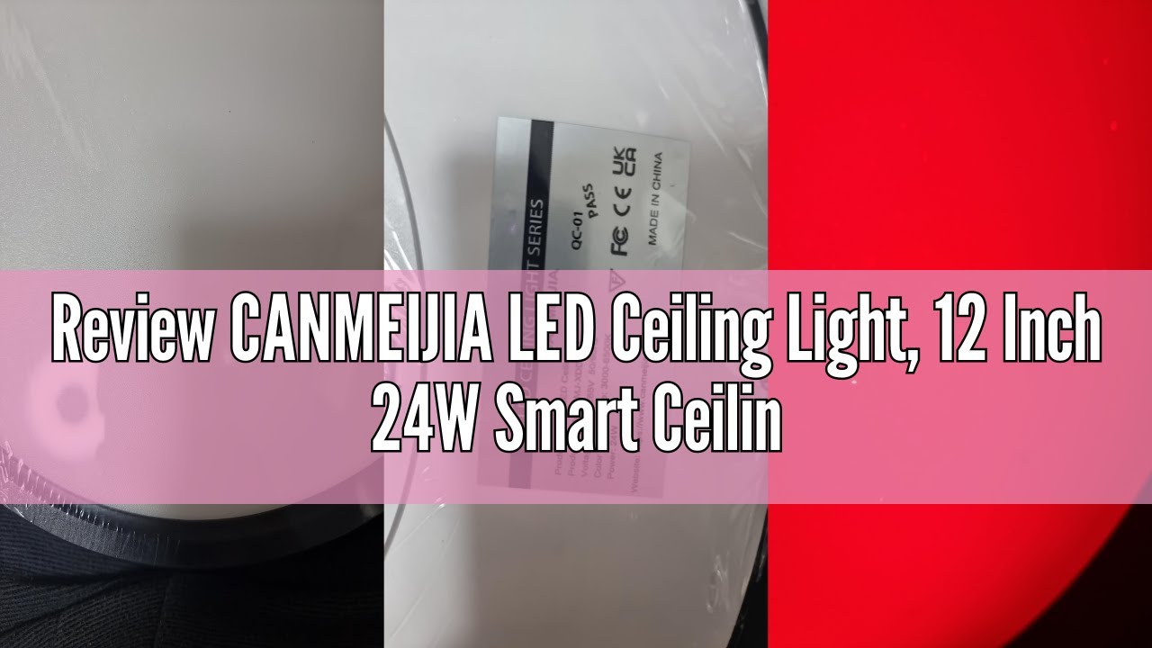 Review CANMEIJIA LED Ceiling Light, 12 Inch 24W Smart Ceiling Lights RGB Dimmable with Remote Contro