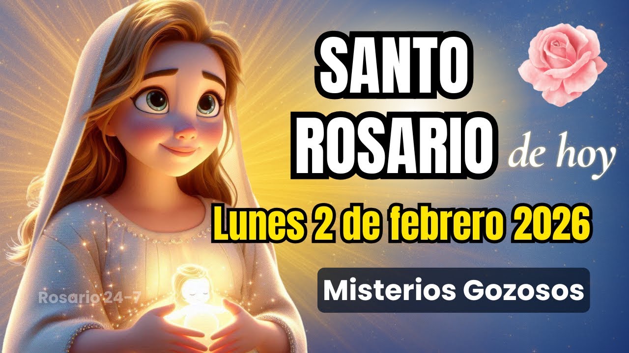 Rosario Corto de Hoy – Lunes 2 de febrero | Misterios Gozosos 🙏❤️