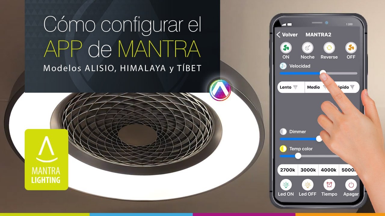 👌 Cómo configurar el App Mantra Lighting para ventiladores - La Casa de la Lámpara