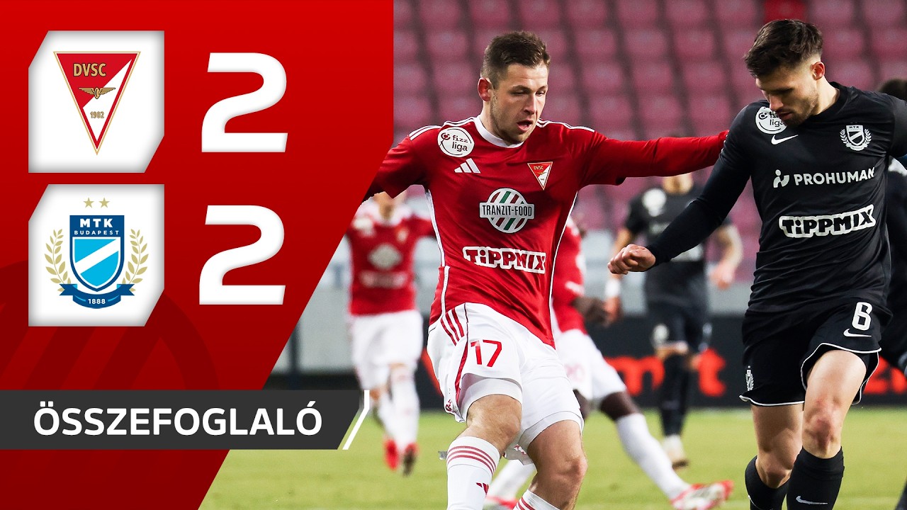 Fizz Liga: DVSC–MTK 2–2 | összefoglaló