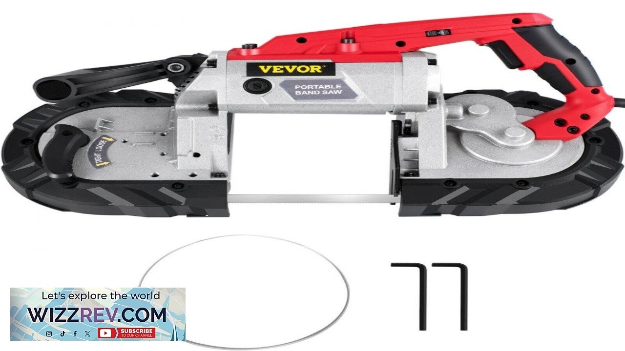 VEVOR Cordless Band Saw 5 Inch Cut Capacity Variable Speed Handheld 10A Motor