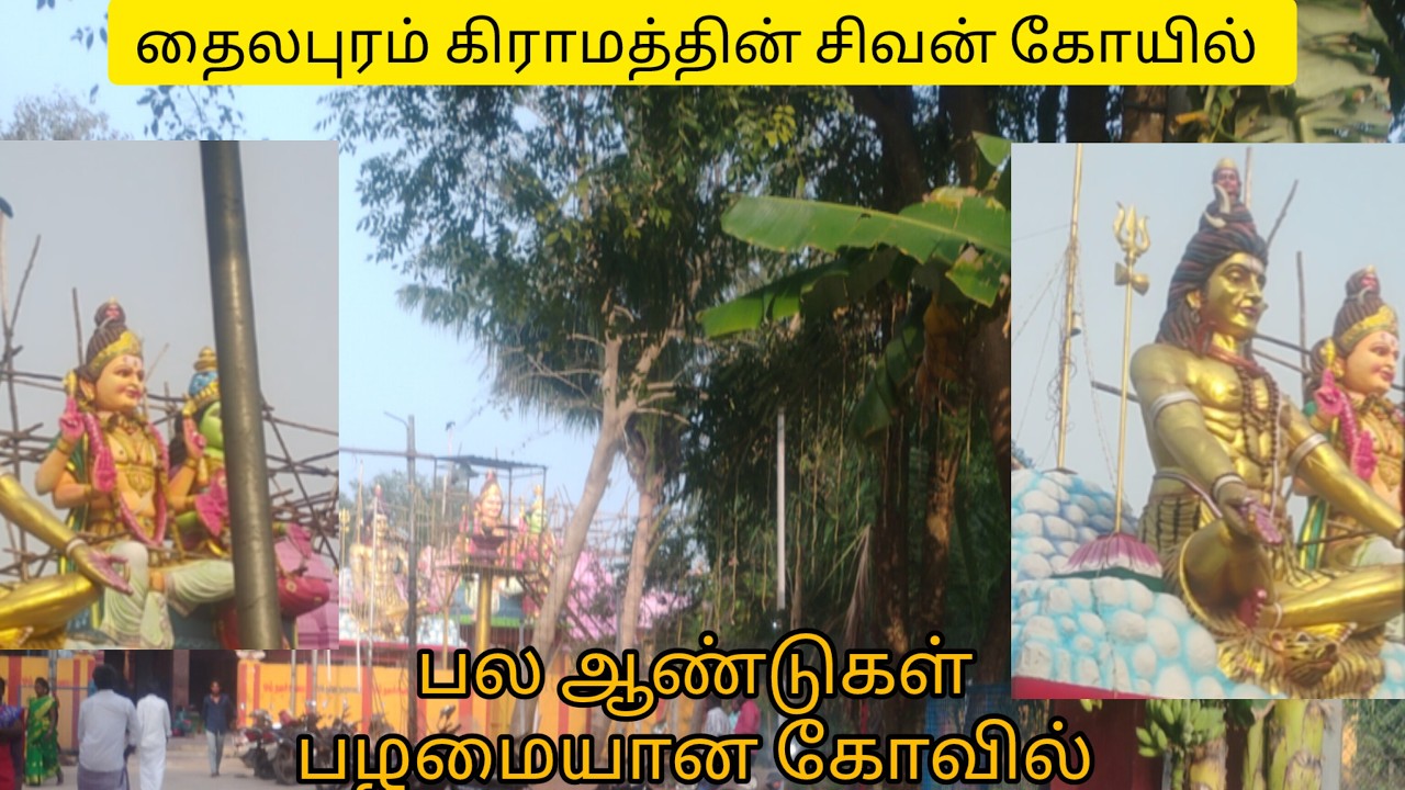 தைலபுரம் கிராமத்தின் சிவன் கோயில் PM dhanu channel #tample #tanding #viralvideo