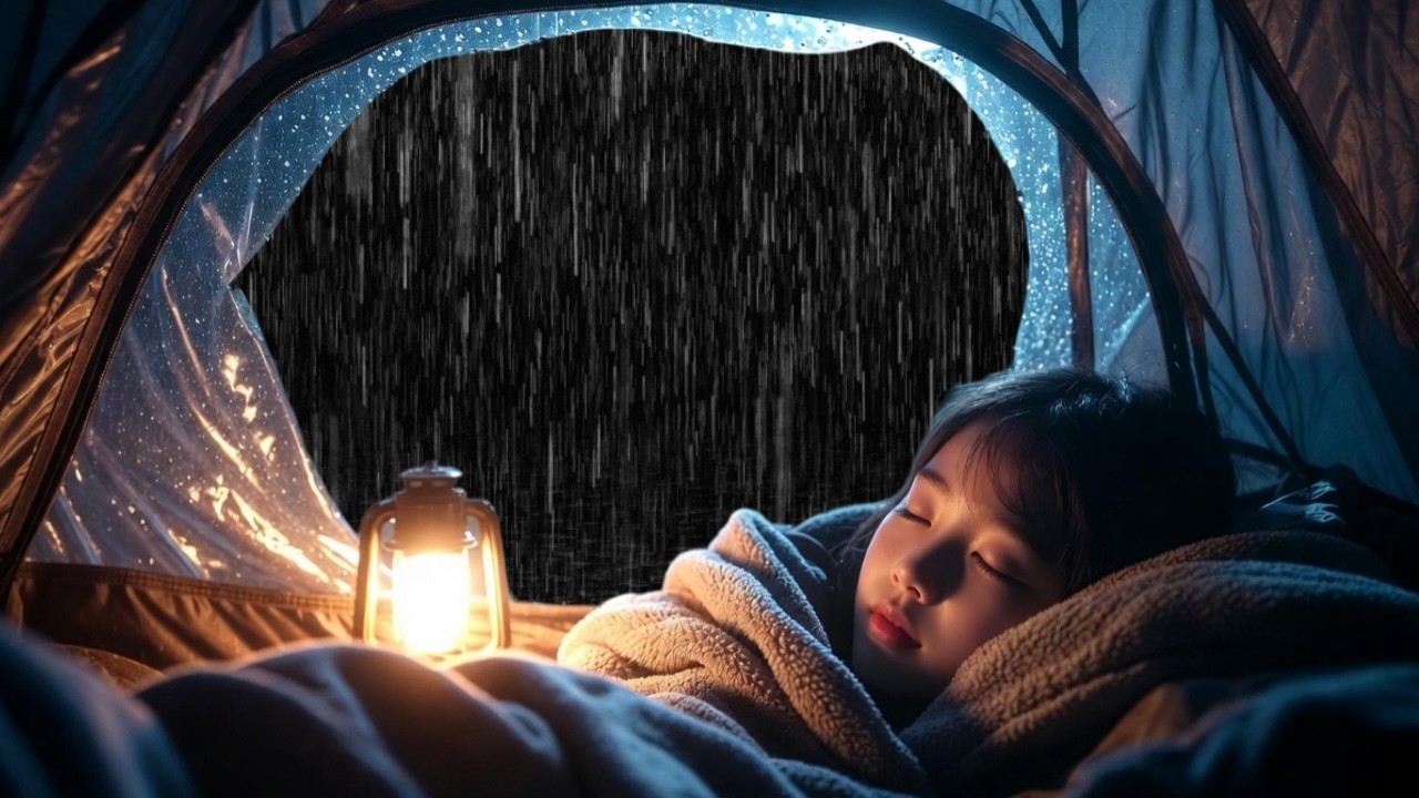 Heavy Rain Outside Tent 🌧️ – Peaceful Camping Rain for Deep Sleep