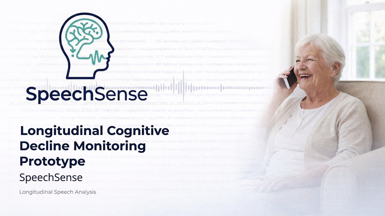SpeechSense Longitudinal Cognitive Decline Monitoring Prototype MedGemma Impact Challenge