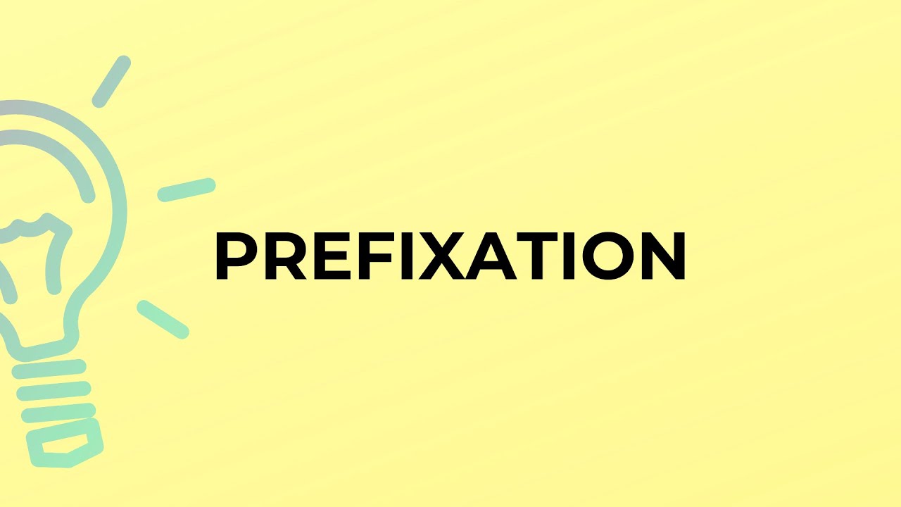 What is the meaning of the word PREFIXATION?