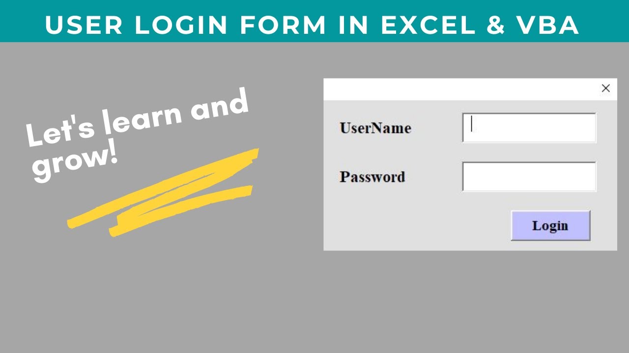 Создание пароля для идентификатора входа в форму пользователя MS Excel (пошаговое руководство)