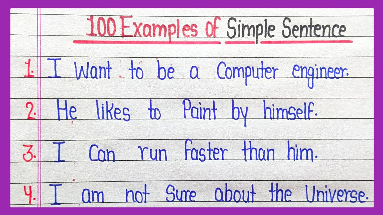 100 Simple English Sentences || 100 Simple Sentences in English || SIMPLE SENTENCES