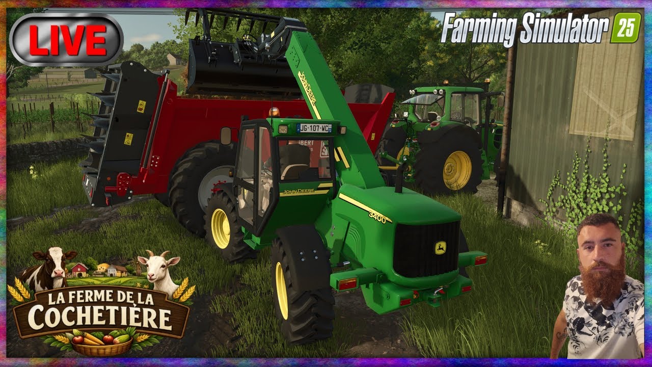 🔴🐑LA FERME DE LA COCHETIERE🐄ÉPANDAGE DE FUMIER SUR PRAIRIE !😁 FARMING SIMULATOR 25 !