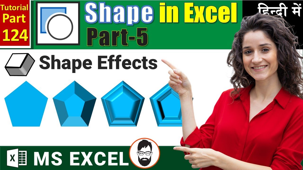 MS-EXCEL-124-Shape Effects in Excel 💡 Shadow | Reflection | Bevel | 3D Rotation | Glow | Full Guide