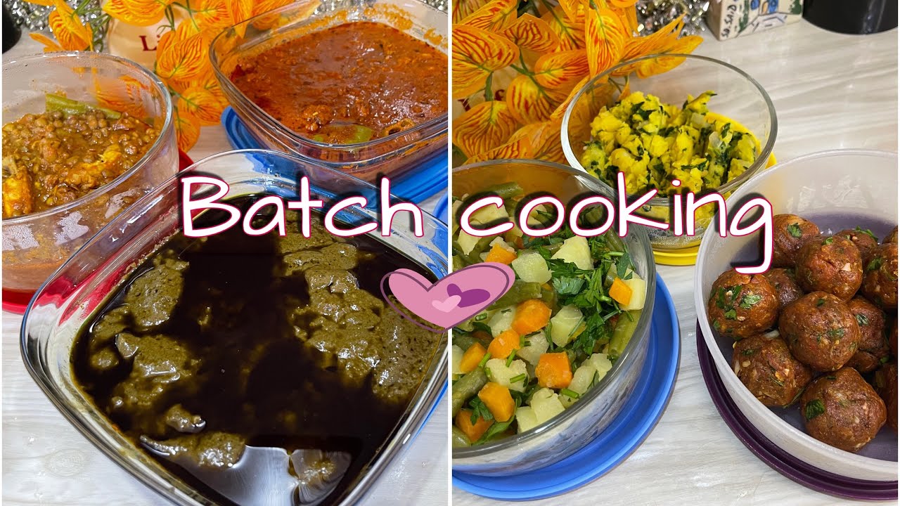باتش كوكينغ جديد و وصفات متنوعة و ساهلة ترتحك مالتعب أسبوع كامل 👌 🥰 Batch cooking
