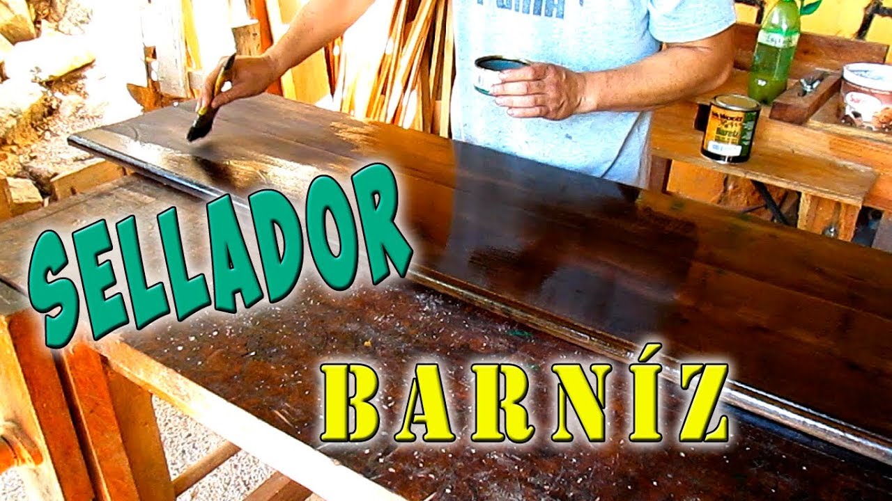 Aplicación de sellador y barniz manualmente
