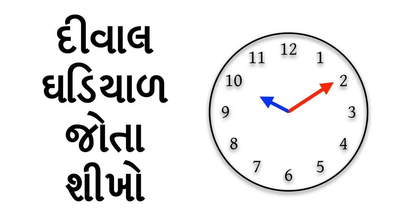 દીવાલ ઘડિયાળ જોતા શીખો | Learn how to see time in Wall Clock [Gujarati]