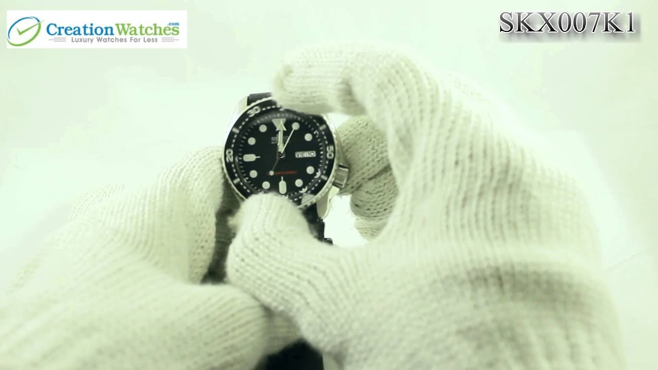 Seiko Automatic Diver SKX007K1 SKX007K SKX007 Rubber Band Watch