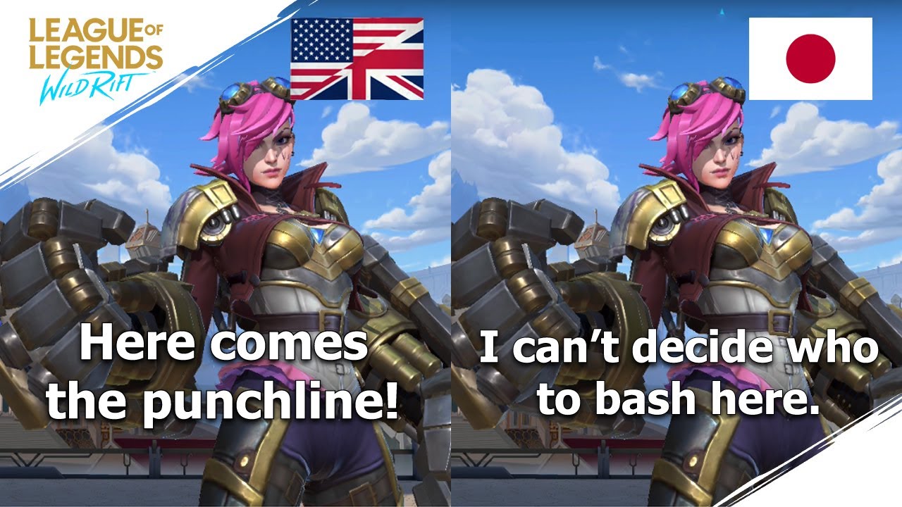 Vi - League of Legends Wild Rift English and Japanese Voice Comparison (w/ subtitles)