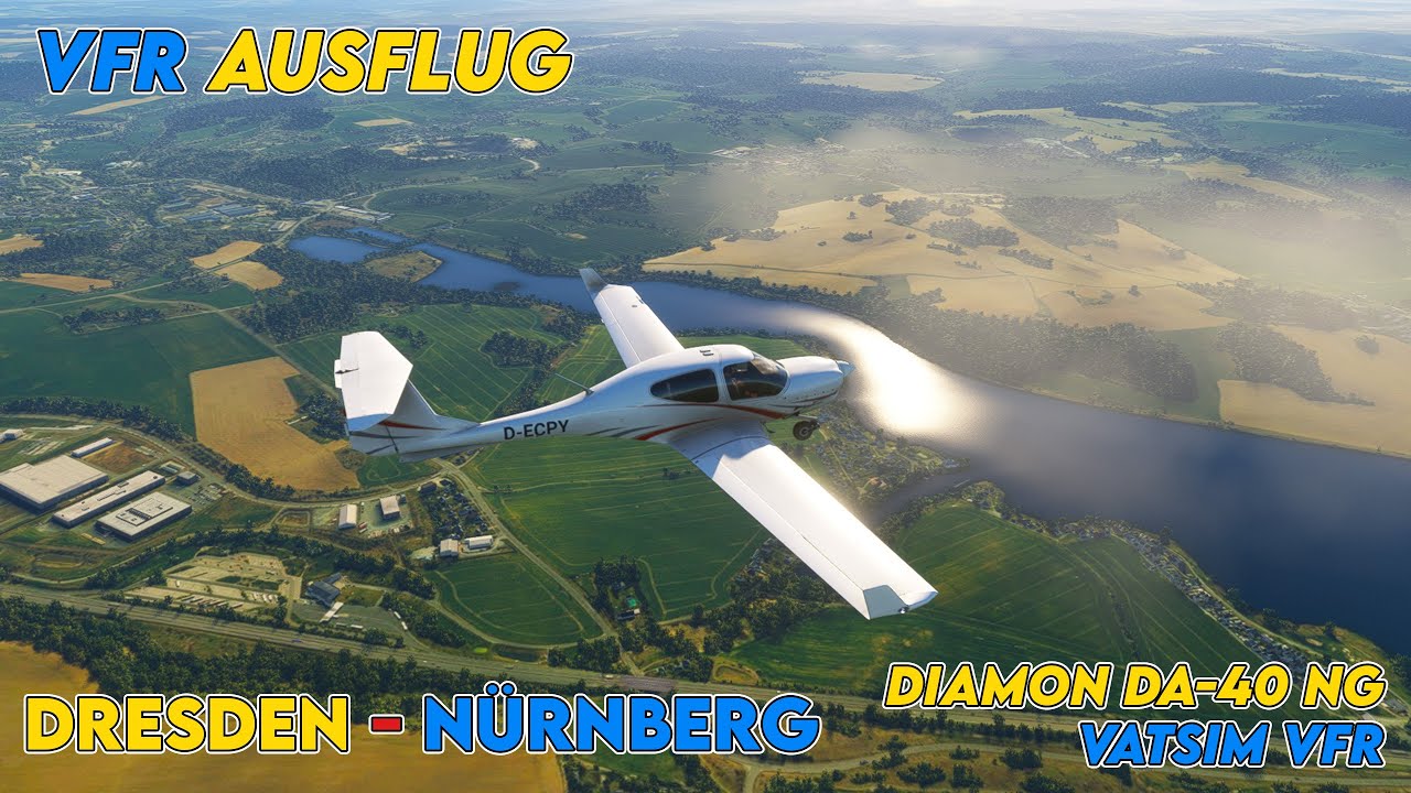 VFR Ausflug nach Nürnberg ✈ VATSIM VFR ✈ COWS DA-40 NG