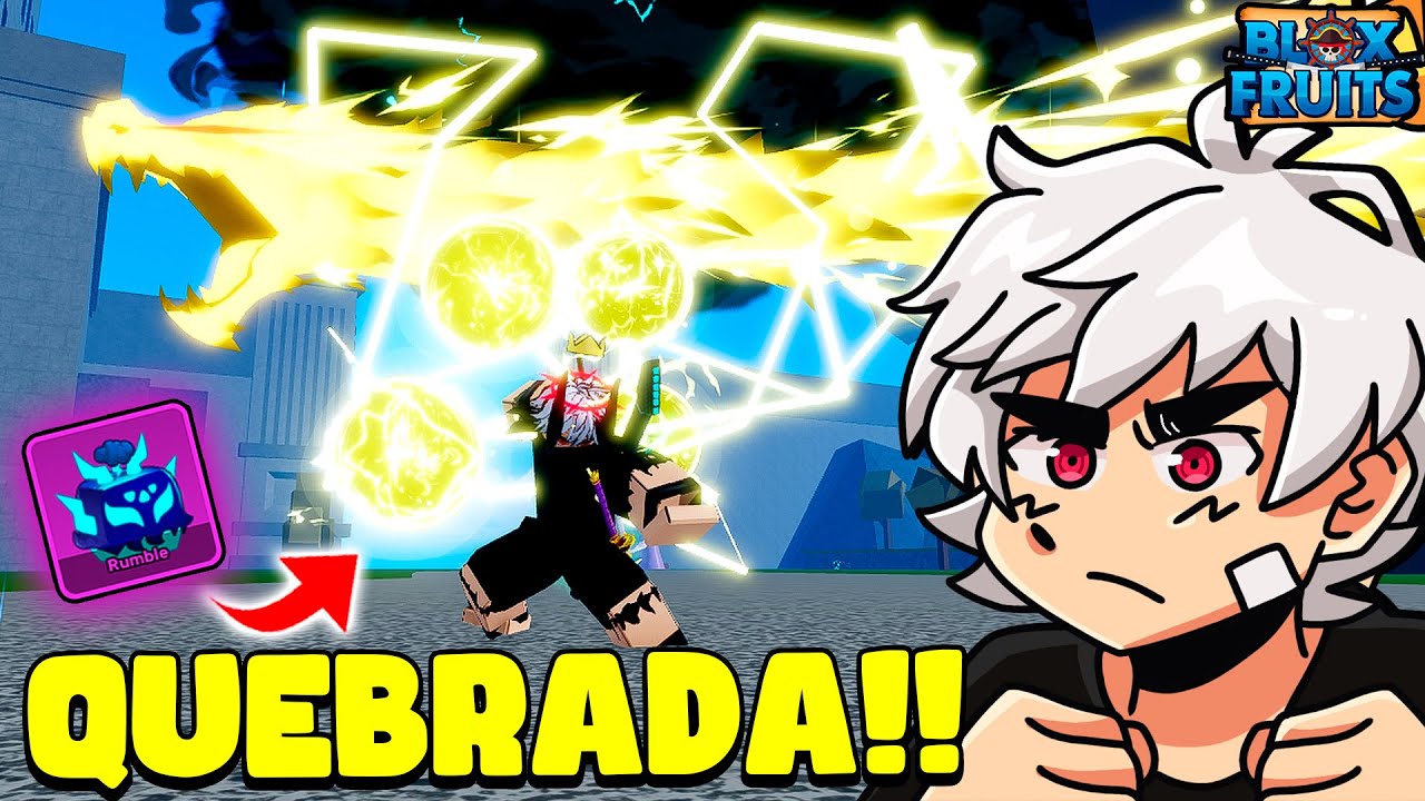 FUI PVP USANDO A NOVA RUMBLE REWORK E ELA PRATICAMENTE JOGA SOZINHA NO BLOX FRUITS!!💀❄️