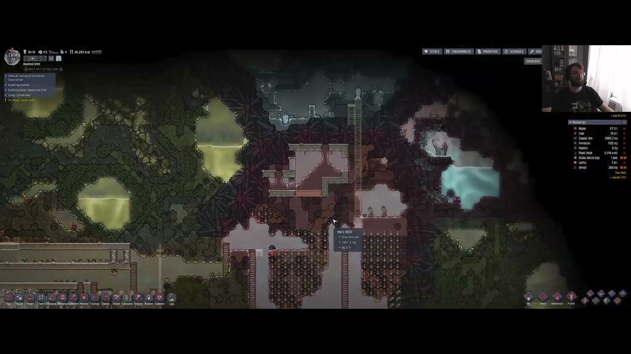 Oxygen Not Included DLC Scramble: We Ran Out Of Sedimentary Rock!? Finally, Wood For Veggie Poppers!