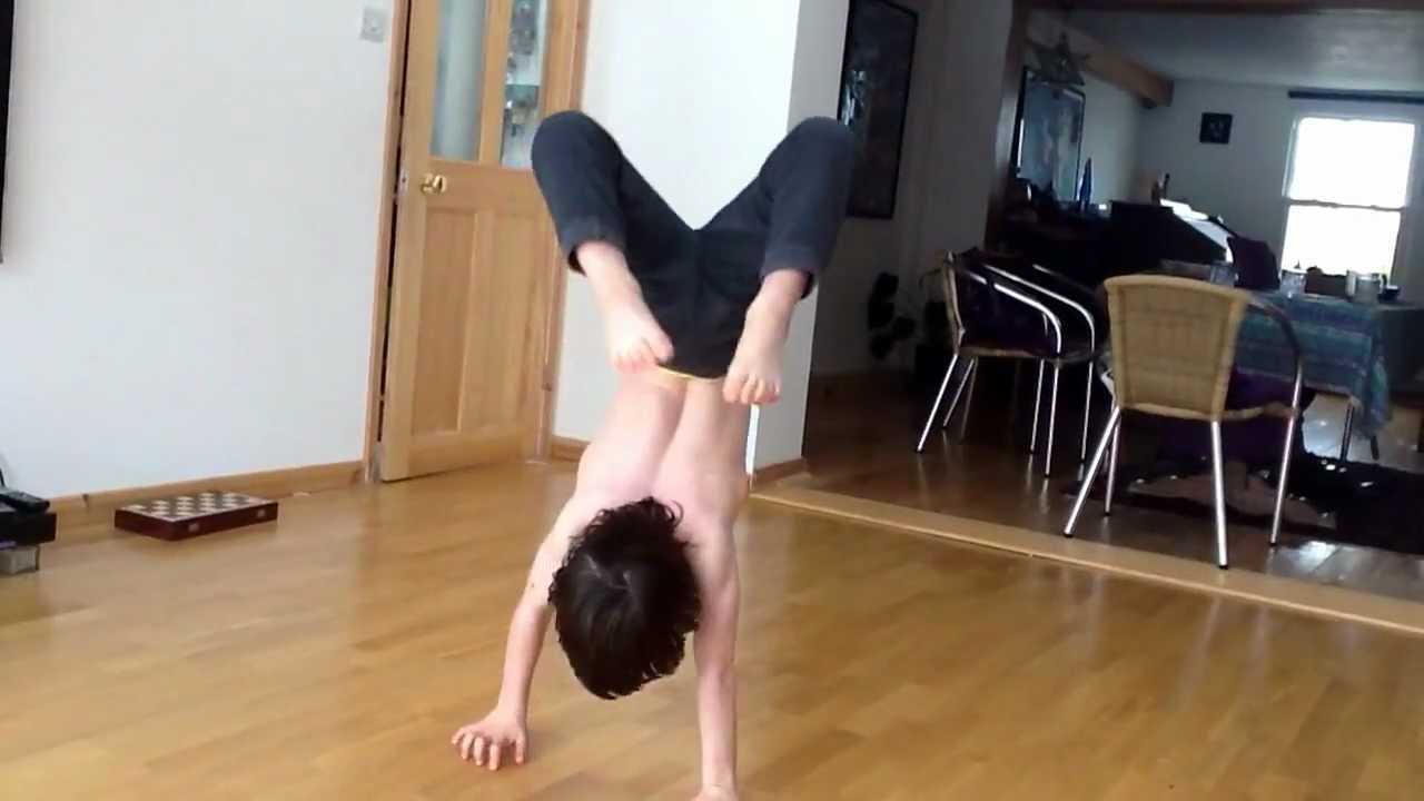Connall trying the longest handstand for a 7 year old