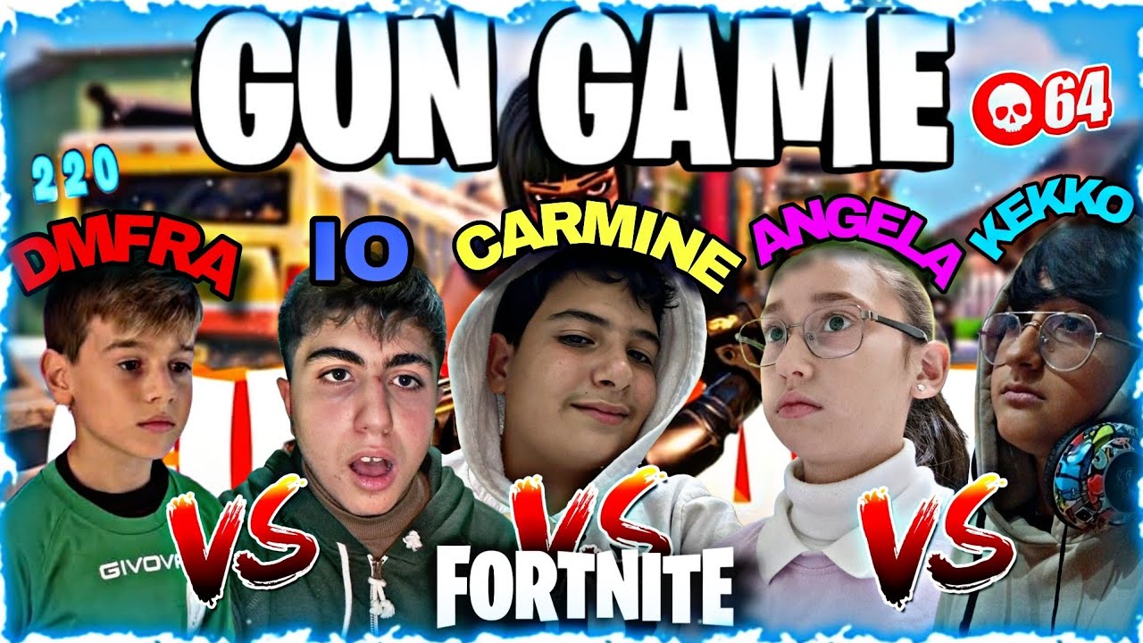 SFIDA GUN GAME SU FORTNITE🤪!!! (CON I MIEI AMICII💙)